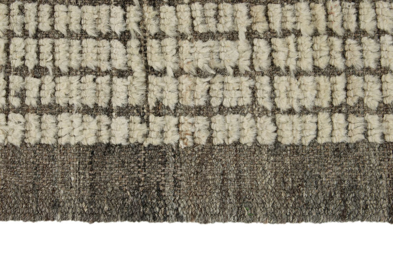 3x18 Ivory and Brown Anatolian Traditional Runner