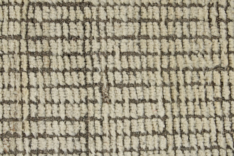 3x18 Ivory and Brown Anatolian Traditional Runner