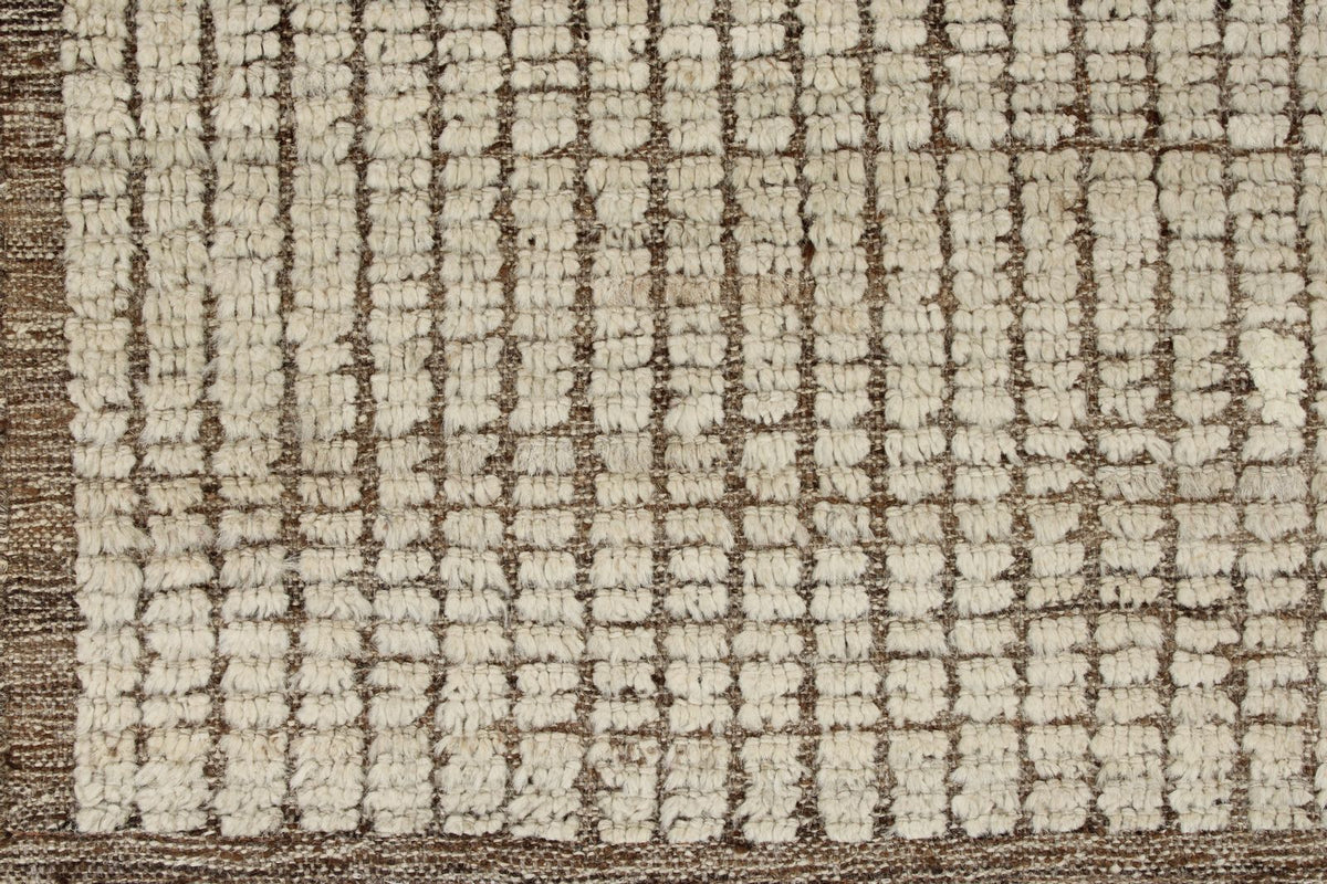 3x12 Ivory and Brown Anatolian Traditional Runner
