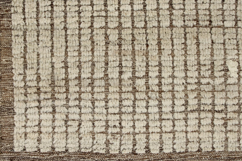 3x12 Ivory and Brown Anatolian Traditional Runner