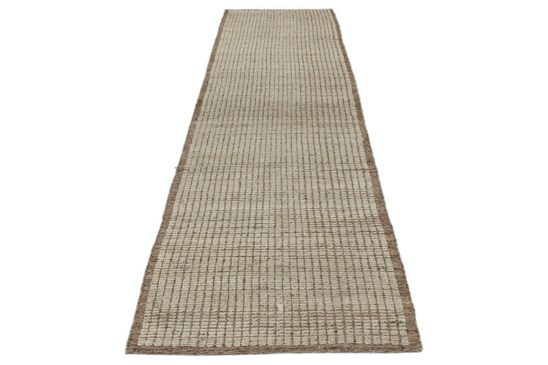 3x12 Ivory and Brown Anatolian Traditional Runner