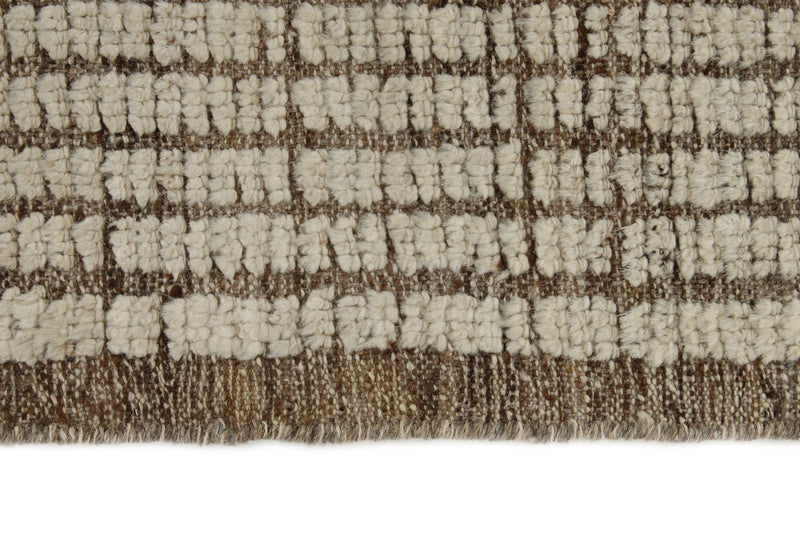 3x12 Ivory and Brown Anatolian Traditional Runner