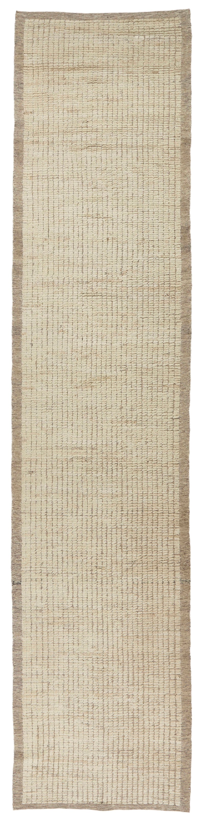 3x14 Ivory and Brown Anatolian Traditional Runner