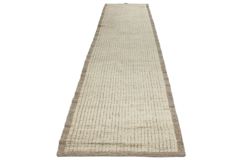 3x14 Ivory and Brown Anatolian Traditional Runner