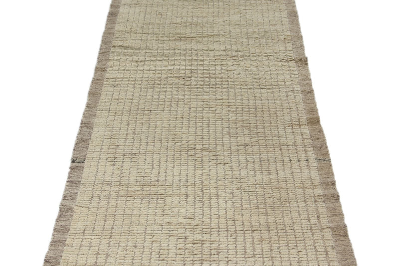 3x14 Ivory and Brown Anatolian Traditional Runner