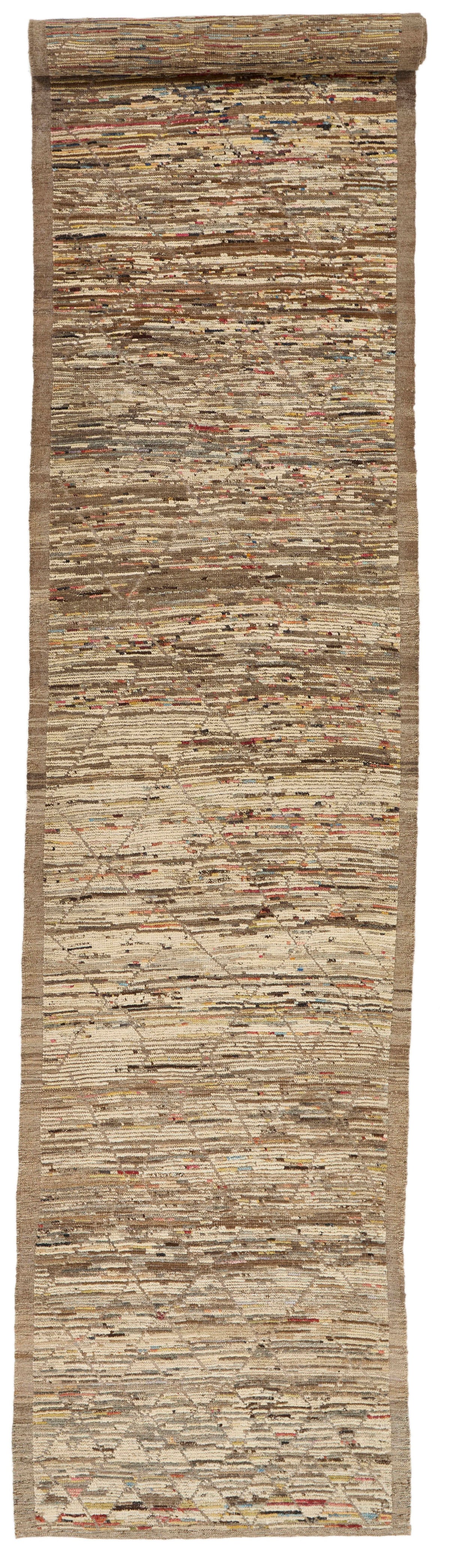 3x19 Brown and Ivory Anatolian Traditional Runner