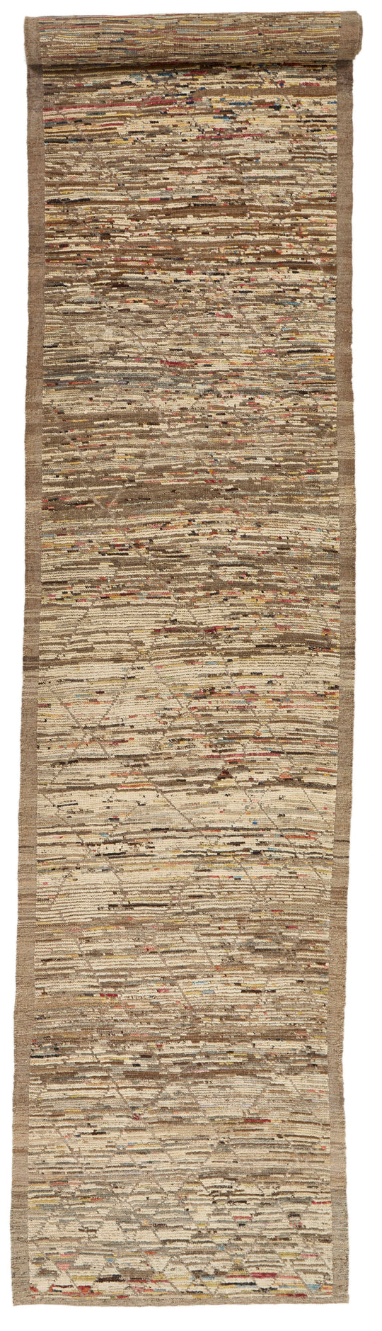 3x19 Brown and Ivory Anatolian Traditional Runner