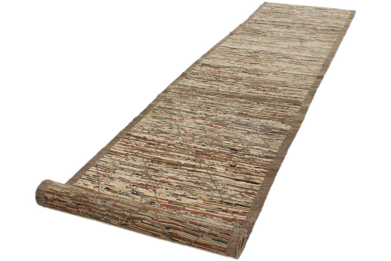3x19 Brown and Ivory Anatolian Traditional Runner