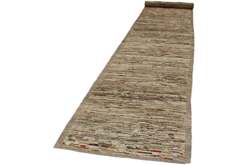 3x19 Brown and Ivory Anatolian Traditional Runner