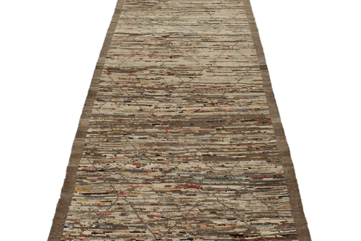 3x19 Brown and Ivory Anatolian Traditional Runner