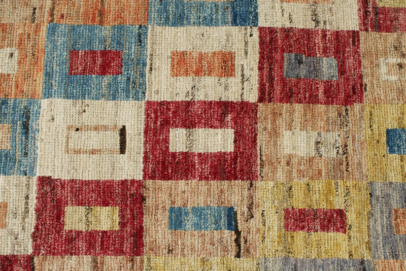 3x14 Multicolor and Ivory Anatolian Tribal Runner