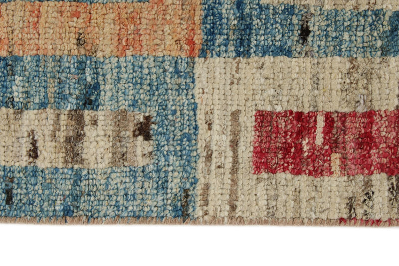 3x14 Multicolor and Ivory Anatolian Tribal Runner