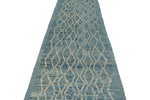 3x14 Blue and Ivory Anatolian Traditional Runner