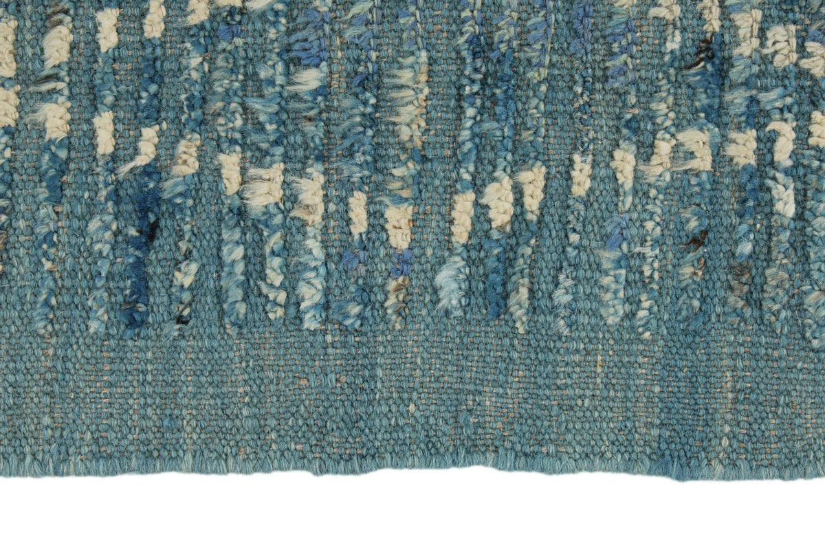 3x14 Blue and Ivory Anatolian Traditional Runner