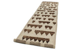4x14 Ivory and Brown Anatolian Traditional Runner