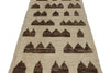 4x14 Ivory and Brown Anatolian Traditional Runner