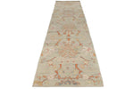 3x13 Beige and Multicolor Anatolian Tribal Rug