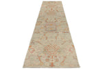 3x13 Beige and Multicolor Anatolian Tribal Rug