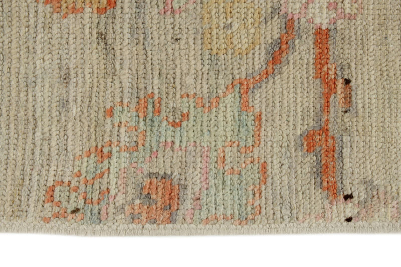 3x13 Beige and Multicolor Anatolian Tribal Rug