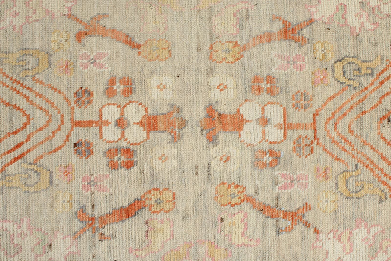 3x13 Beige and Multicolor Anatolian Tribal Rug