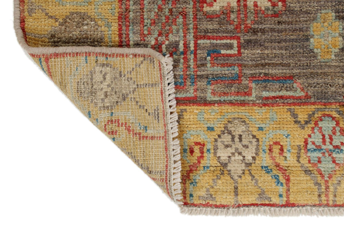 3x10 Brown and Gold Turkish Oushak Rug