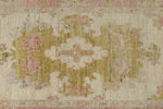 3x12 Ivory and Pink Turkish Oushak Runner