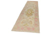 3x12 Ivory and Pink Turkish Oushak Runner