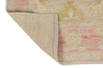 3x12 Ivory and Pink Turkish Oushak Runner