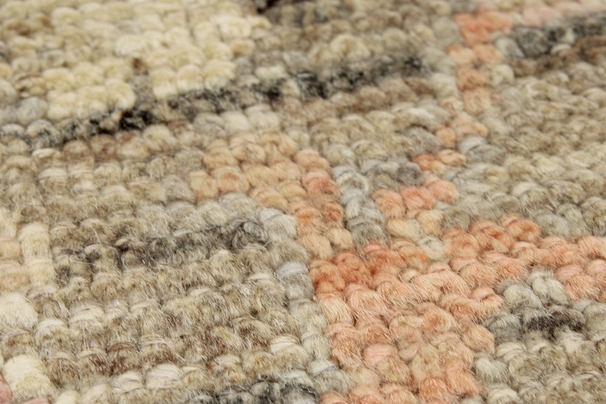 3x10 Brown and Ivory Turkish Oushak Runner