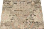3x10 Brown and Ivory Turkish Oushak Runner