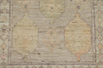 3x9 Gray and Ivory Turkish Oushak Runner