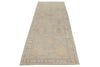 3x9 Gray and Ivory Turkish Oushak Runner
