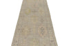 3x9 Gray and Ivory Turkish Oushak Runner