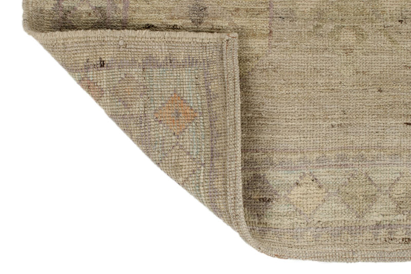 3x9 Gray and Ivory Turkish Oushak Runner