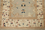 3x10 Gray and Ivory Turkish Oushak Runner