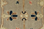 3x10 Gray and Ivory Turkish Oushak Runner