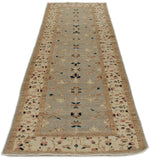 3x10 Gray and Ivory Turkish Oushak Runner