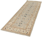 3x10 Gray and Ivory Turkish Oushak Runner