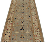 3x10 Gray and Ivory Turkish Oushak Runner