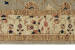 3x10 Gray and Ivory Turkish Oushak Runner