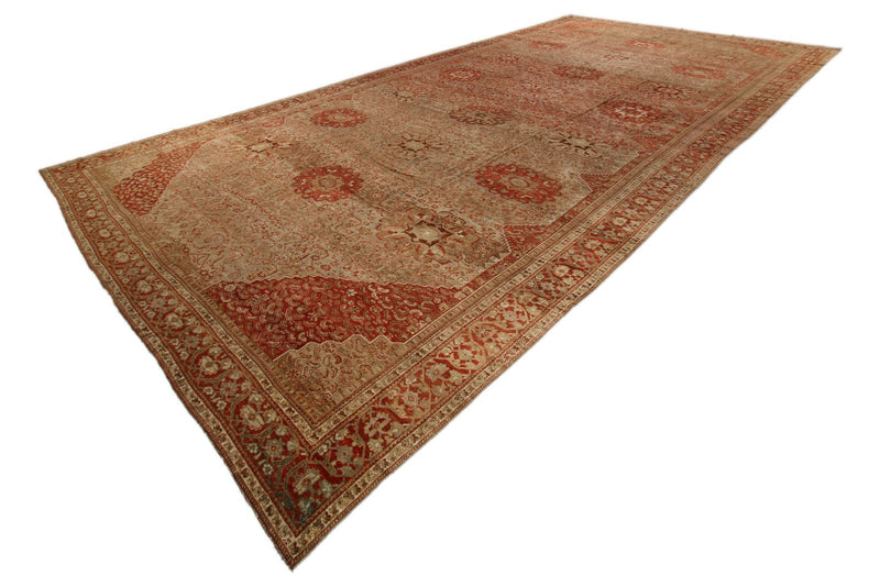 12x24 Red and Ivory Persian Rug