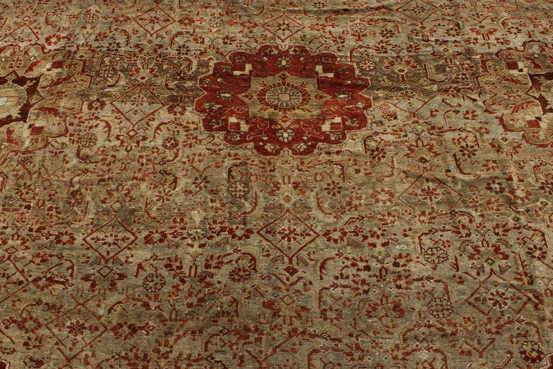 12x24 Red and Ivory Persian Rug