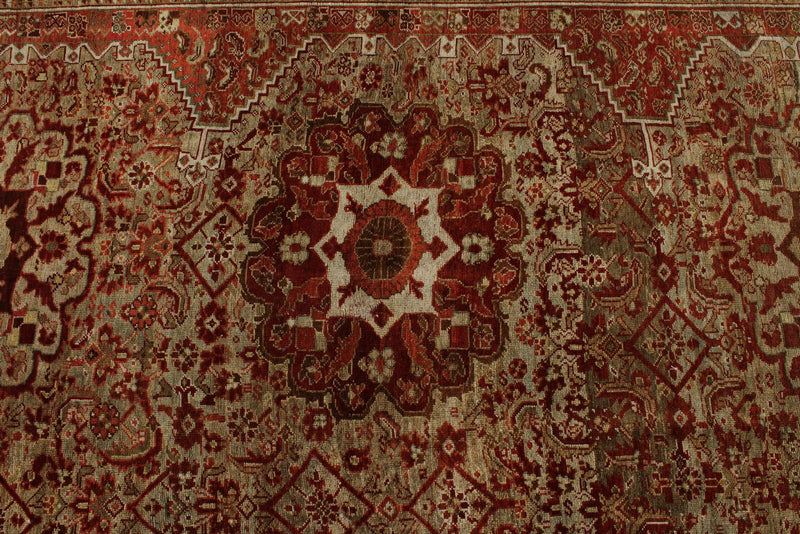 12x24 Red and Ivory Persian Rug