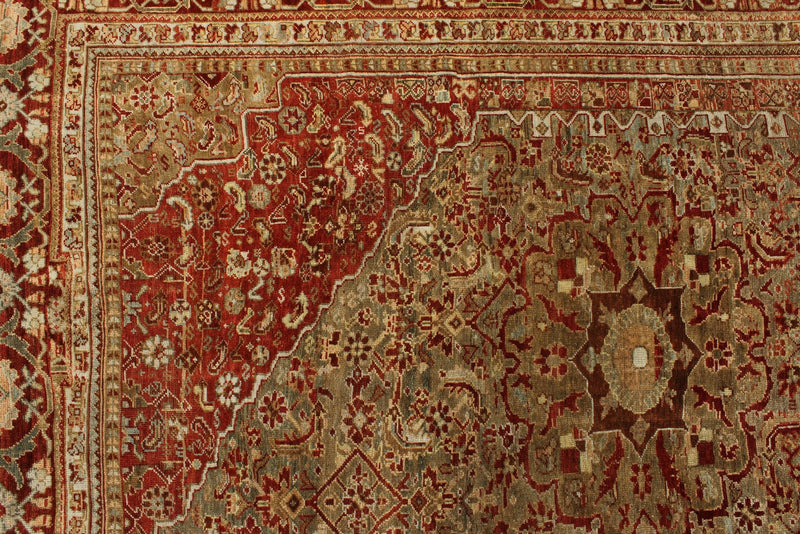 12x24 Red and Ivory Persian Rug