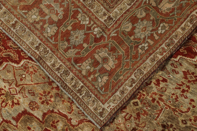 12x24 Red and Ivory Persian Rug