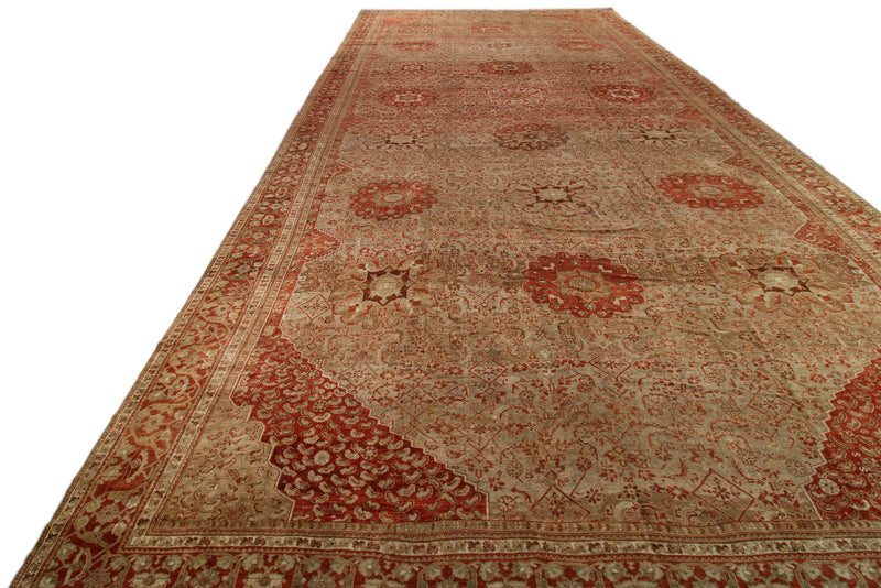 12x24 Red and Ivory Persian Rug