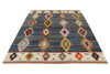 9x12 Blue and Multicolor Turkish Tribal Rug