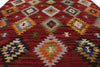 13x15 Burgundy and Multicolor Turkish Tribal Rug