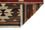 13x15 Burgundy and Multicolor Turkish Tribal Rug