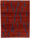 9x12 Red and Black Turkish Tribal Rug